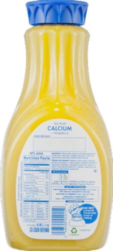 Tropicana Trop Orange Juice No Pulp With Calcium Vitamin D Oz