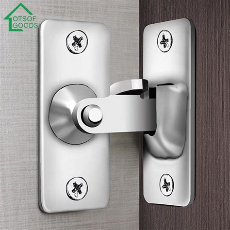 HOME 90 Degree Stainless Steel Door Latch Safety Right Angle Sliding