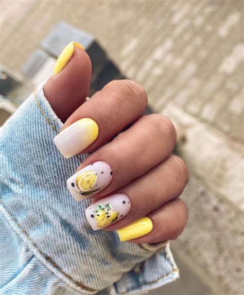 41 Best Spring Nails For 2022 Lemon Yellow Nail Design