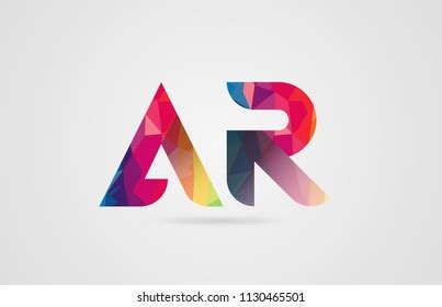 Alphabet Letter Ar R Logo Combination Stock Vector Royalty Free