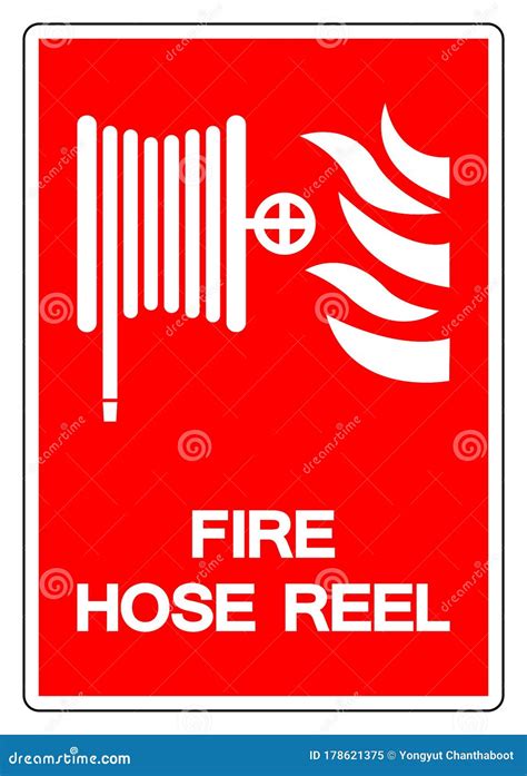 Fire Hose Reel Symbol Sign Vector Illustration Isolate On White Background Label Eps10 Stock