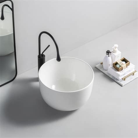 New Creative Design Round Bathroom Countertop Ceramic Sink Modern