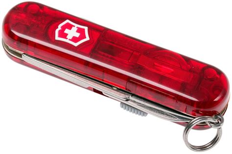 Victorinox Signature Lite Swiss Pocket Knife Transparant Red