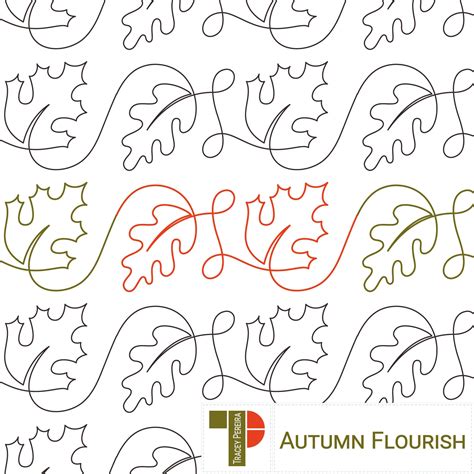 Autumn Flourish Paper Version Print At Home Pdf Longarm Etsy