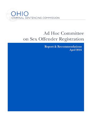 Fillable Online Supremecourt Ohio Ad Hoc Committee On Sex Offender