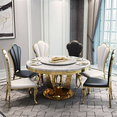 Round Marble top dining table - Shopps.In