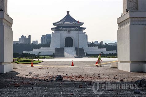 Gempa Dahsyat Guncang Taiwan Foto Tribunnews