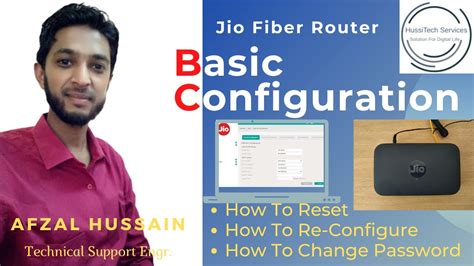 JioFiber Router Basic Configuration Reset Jio फइबर रउटर रसट और