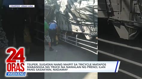 Tsuper Sugatan Nang Maipit Sa Tricycle Matapos Mabangga Ng Truck Na