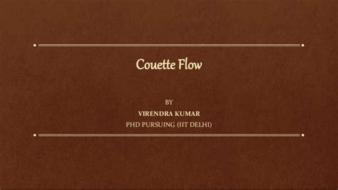 Couette flow