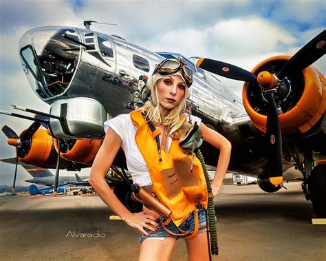 B 17 Pilot Pin Up Photograph By Robert Alvarado