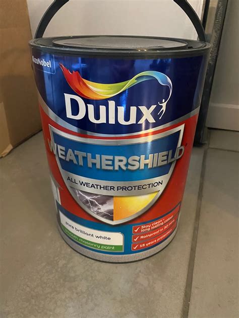 Dulux Weathershield Masonry Paint L Pure Brilliant White New In