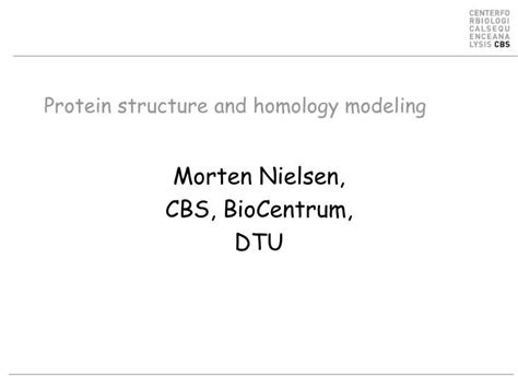 PPT Protein Structure And Homology Modeling PowerPoint Presentation