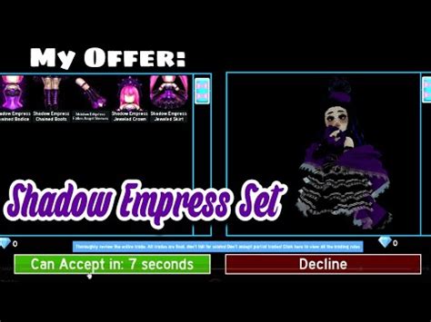 Claimed Shadow Empress Set Royale High Giveaway Youtube