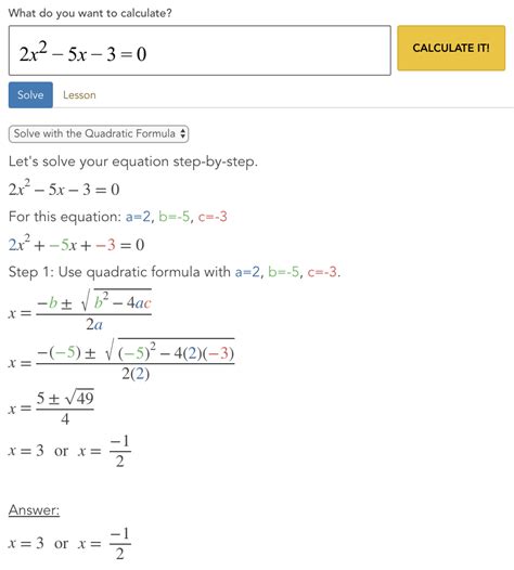 Quadratic Formula Video Lesson Mathpapa