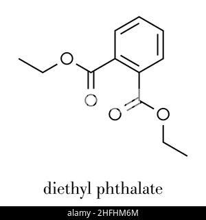 Dietil ftalato DEP molécula de plastificante es un éster de ftalatos