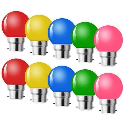 Ampoule LED Baïonnette B22 LED Ampoules Couleur 1W Ampoule Couleur B22