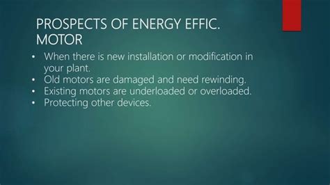 Energy Efficent Motor Ppt