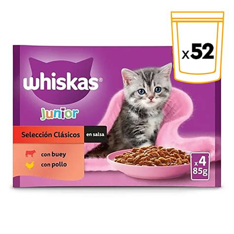 Whiskas Junior Nourriture Humide En Gel E Pour Chatons S Lection De Viandes