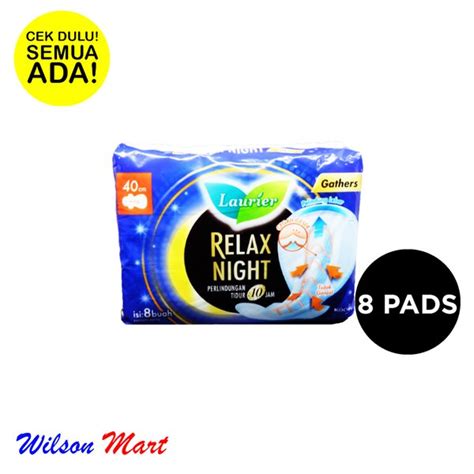 Jual LAURIER RELAX NIGHT GATHERS WING 40 CM 8 PADS Di Lapak Wilson Mart