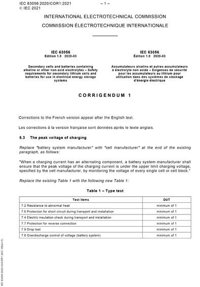 Iec Ed B Cor Corrigendum Secondary Cells And