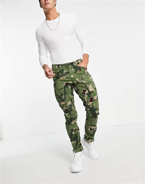 G Star Mehrfarbige Cargohose Mit Military Muster Asos