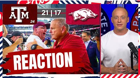 Texas A M Beats Arkansas Josh Pate Rapid Reaction Youtube