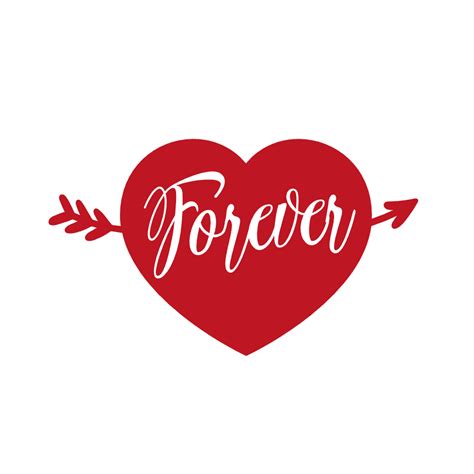 Forever Arrow Heart Valentines Day Free Svg File Svg Heart