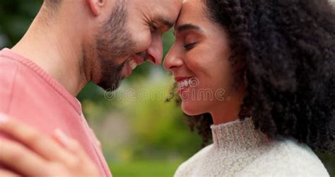 Forehead Nature And Couple With Love Smile And Relationship With