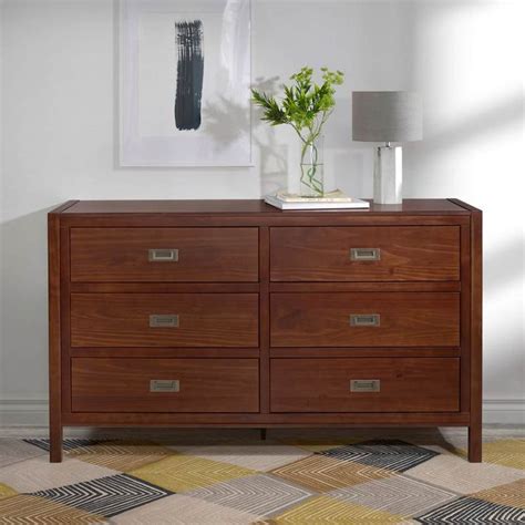 Lydia 6 Drawer Dresser Solid Wood Dresser Wood Dresser Contemporary