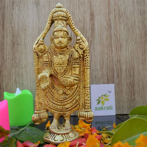 Buy 5 Brass Balaji Venkatesh Tirupati Statue Murti Idol Pooja Idols