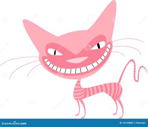Pink Cat With Stripes Stock Vector Illustration Of Paws 10124889