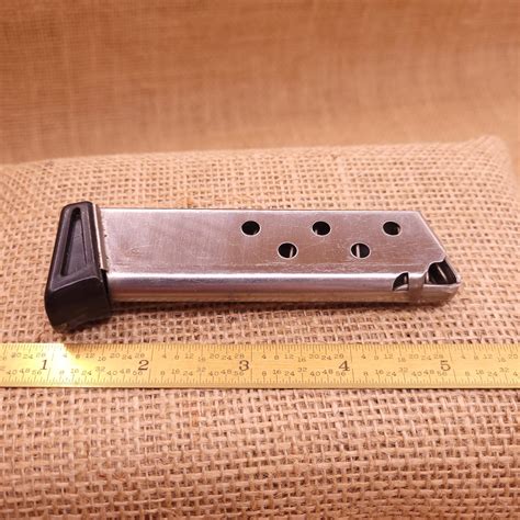 Used Walther PPK S Nickel 7 Round 380 ACP Magazine Pinky Rest Old