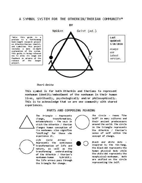 (PDF) A SYMBOL SYSTEM FOR THE OTHERKIN/THERIAN COMMUNITY