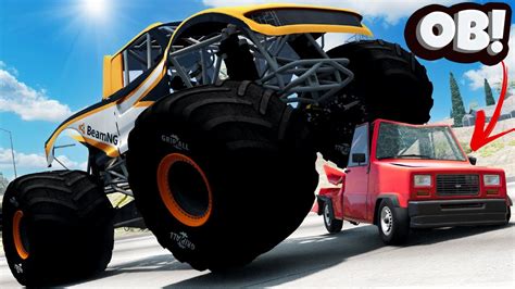 CAR HUNT But We Use MONSTER TRUCKS In BeamNG Drive Mods