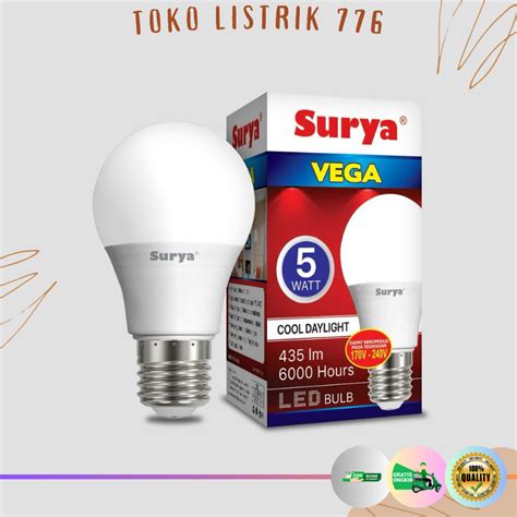 Bohlam Lampu Lampu LED Surya VEGA 22Watt Cahaya Putih Garansi