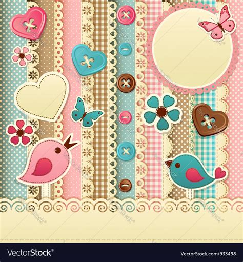 Scrapbook Template Royalty Free Vector Image Vectorstock