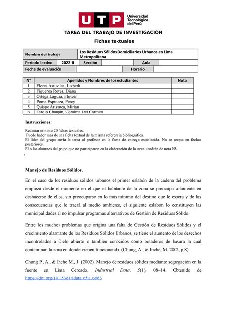 Formato De Entrega De Tarea De Fichas Textuales Transporte Y Porn Sex