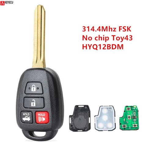 Keyecu 89070 06421 89070 06420 Remote Key 4 Button 314 4Mhz For Toyota