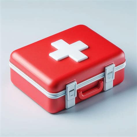 First Aid Kit On White Background Premium AI Generated Image