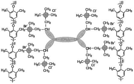 一种星型交联碱性聚电解质及其制备方法