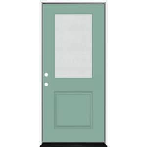 Steves Sons Legacy 36 In X 80 In 1 2 Lite Rain Glass RHIS Primed