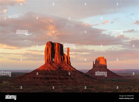 Monument Valley at Sunset Stock Photo - Alamy