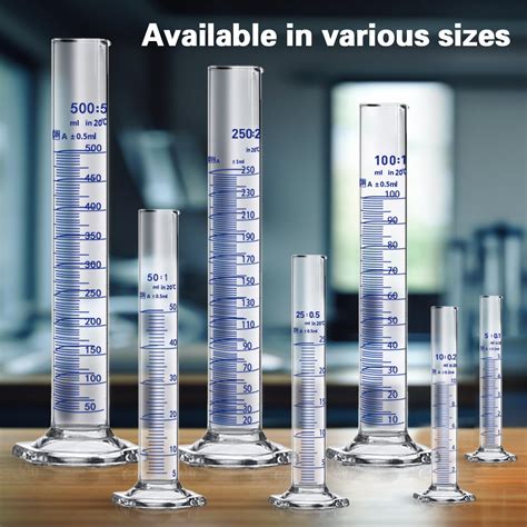 Snapklik Thick Glass Graduated Cylinder Measuring Liquid Lab