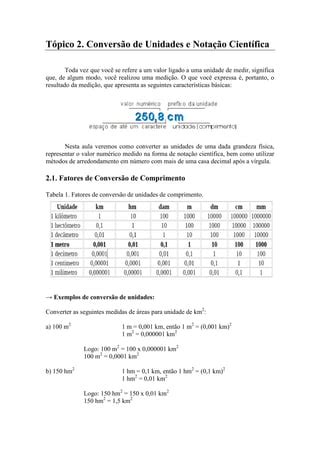 Exercicios Convers O Unidades Derivadas Pdf