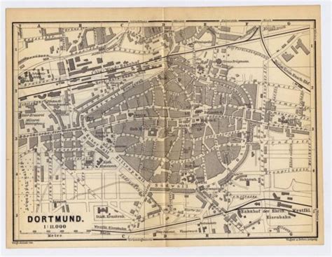 1880 ANTIQUE CITY MAP OF DORTMUND NORTH RHINE WESTPHALIA GERMANY EBay