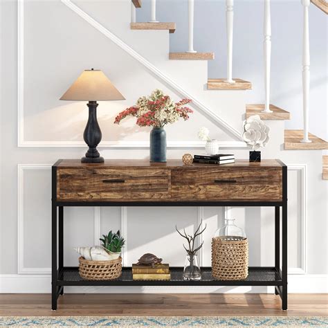 Entryway Console Table With Drawers