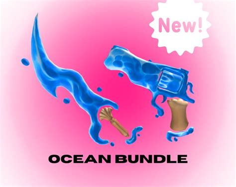 Roblox Murder Mystery 2 Mm2 New Ocean Set Etsy