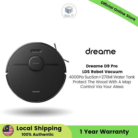 Dreame D9 Pro Lds Robot Vacuum 4000pa Suction 270ml Water Tank