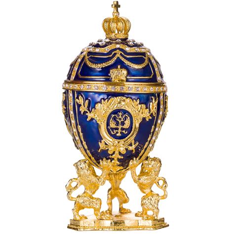 Jajko Faberge pudełko z biżuterią z koroną 15 5cm X0017OTBNN Cena